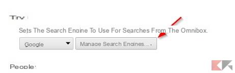 Agregue motores de búsqueda específicos en Google Chrome