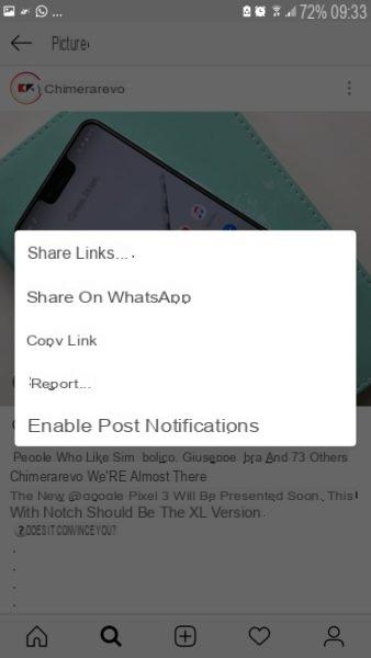 How to copy Instagram link and share it
