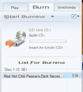 Burn CDs or DVDs with Windows Media Player