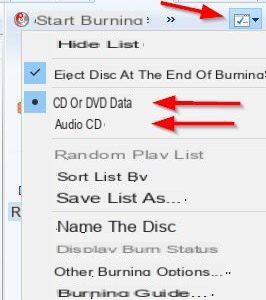 Burn CDs or DVDs with Windows Media Player