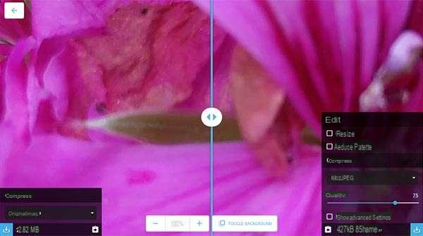 Squoosh, aplicación web de Google que comprime imágenes