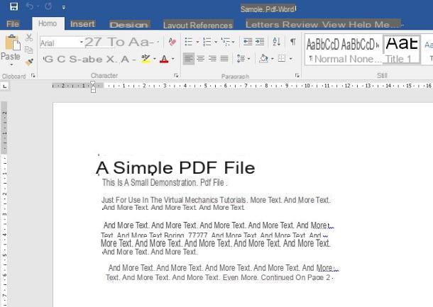 How to convert a PDF file to Word