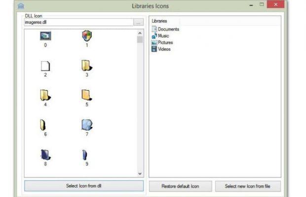 Cómo cambiar y personalizar el icono de la carpeta Bibliotecas de Windows 10