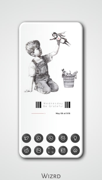 Banksy's latest work as a wallpaper for your smartphone