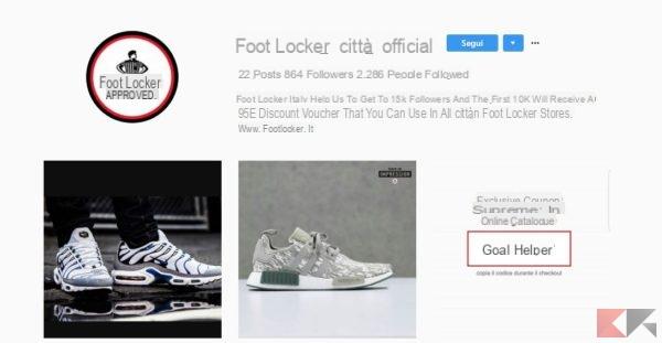 Bufale instagram: buoni sconto Amazon, Nike e Foot Locker
