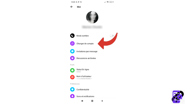 How to change accounts on Messenger?