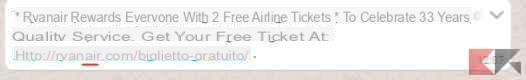 Ryanair vi regala due biglietti gratis: è la nuova truffa di Whatsapp