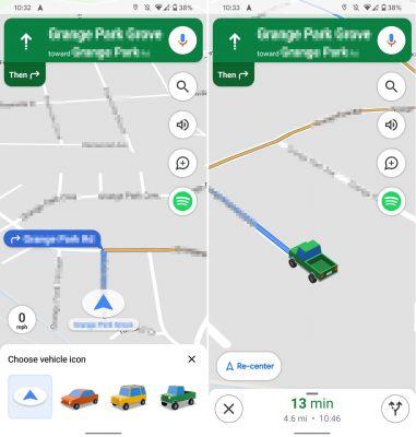 Nouvelles icônes de véhicules disponibles sur Google Maps pour Android