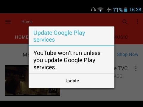 Android: Failed to open application due to Google Play update error