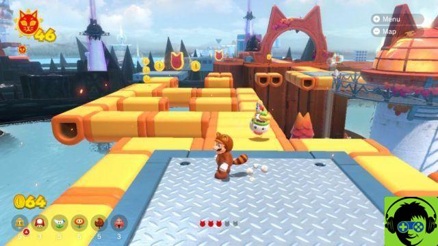 Super Mario 3D World: Bowser Fury - Como fazer todos os gatos brilharem | Guia 100% para Riskey Whiskers Island