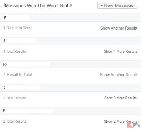 How to search in Facebook conversations