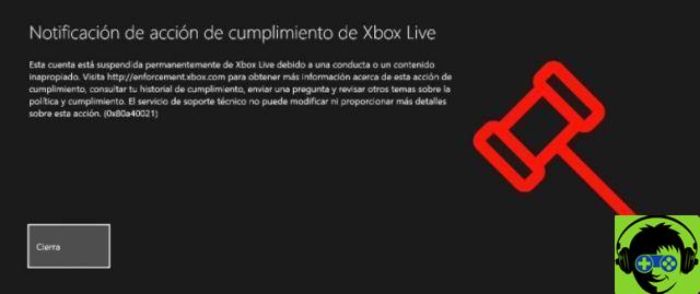 Información sobre el Ban de Xbox One