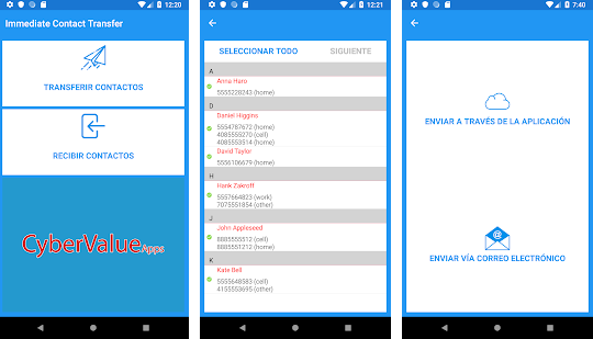 As melhores aplicações para o envio de contactos por bluetooth
