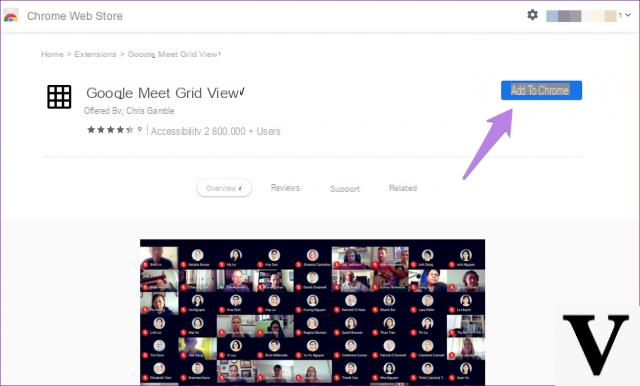 How to put the grid on Google Meet