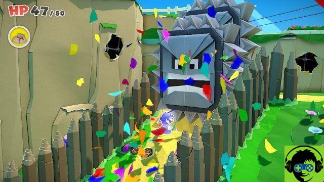 Paper Mario: The Origami King - Encontre as quatro pedras de concha | Passo a passo do Outlook Mountain