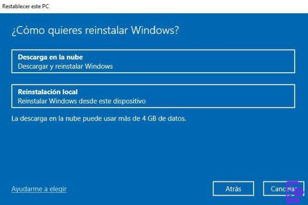 Como restaurar o Windows 10 através da nuvem