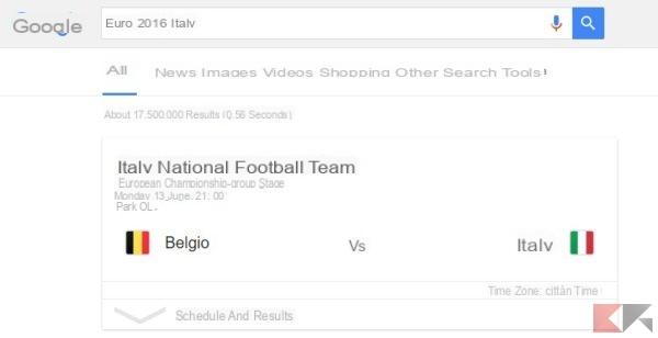 Euro 2016: all matches on Google Now