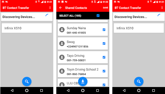 The best apps for sending contacts by bluetooth