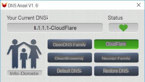 Change DNS on Windows easily with DNS Angel