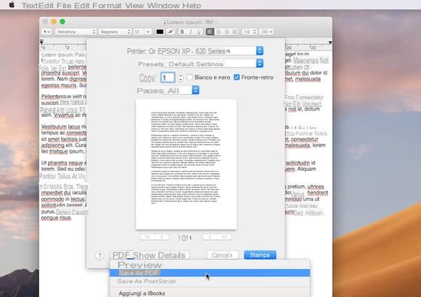 Come salvare un documento in PDF