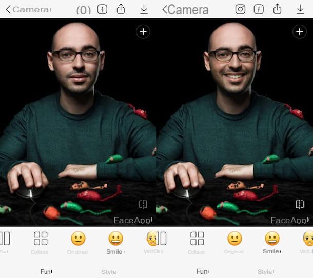 How to change the facial expression of a photo