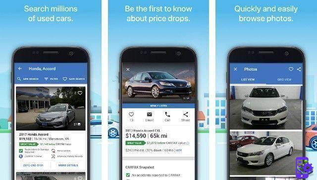 10 melhores aplicativos de compra de carros para Android
