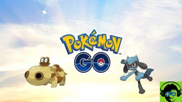 Pokémon Go Sinnoh Region Celebration Event, com Shiny Riolu e Hippopotas