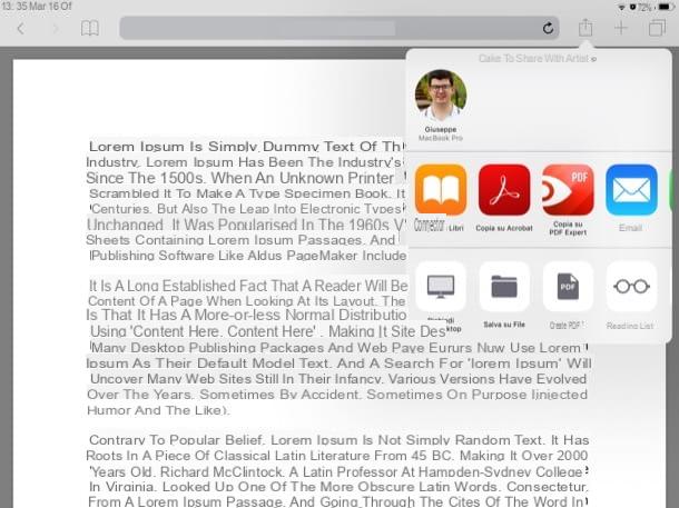 Como salvar PDF no iPad