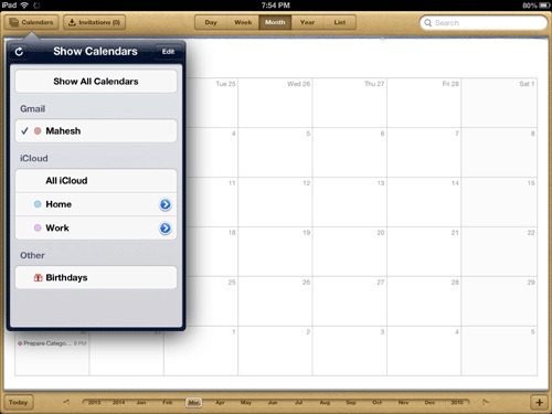 Synchronize Google Calendar with iPad