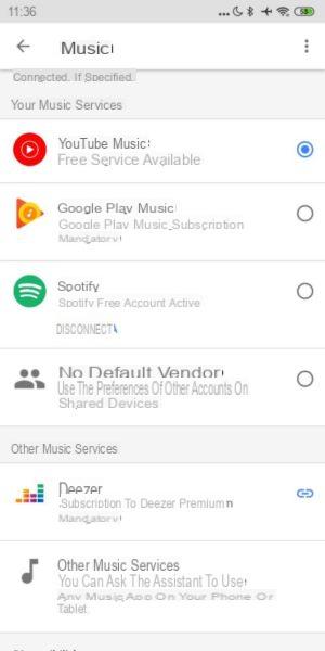 Come modificare il servizio musicale di default su Google Home