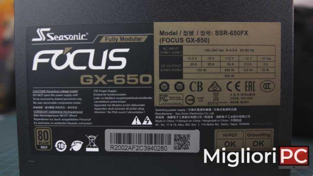 Seasonic Focus Gold GX650 • Revisión y prueba de la fuente de alimentación