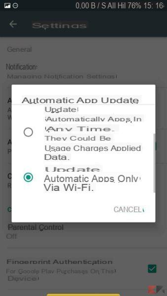 Atualização do WhatsApp do Android em dispositivos compatíveis