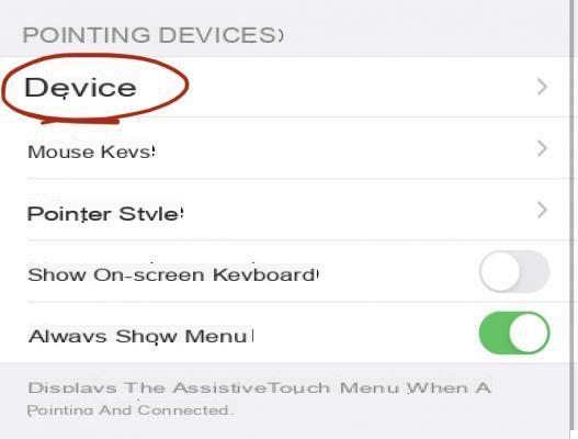 Conecte el mouse y el teclado en iPhone y iPad