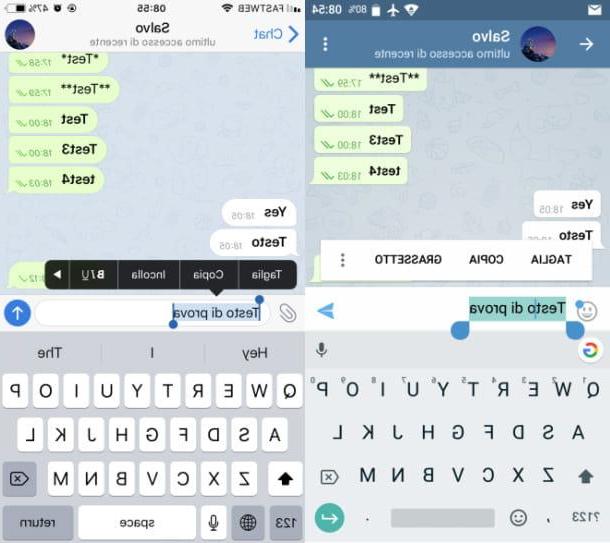 How to write in bold on Telegram