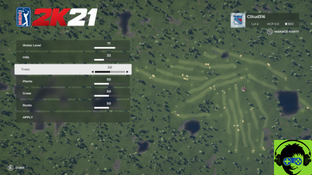 PGA Tour 2K21: come aggiungere alberi in Course Designer