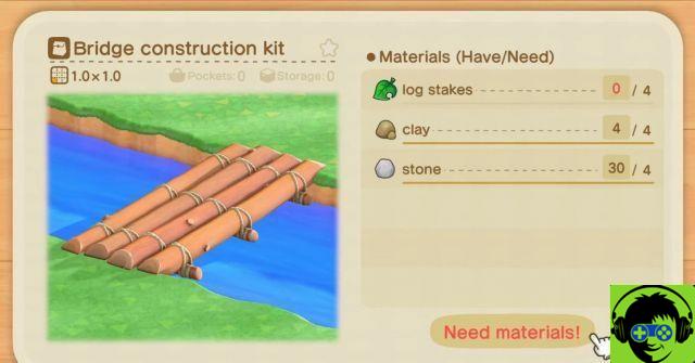 Como construir pontes e inclinações em Animal Crossing: New Horizons