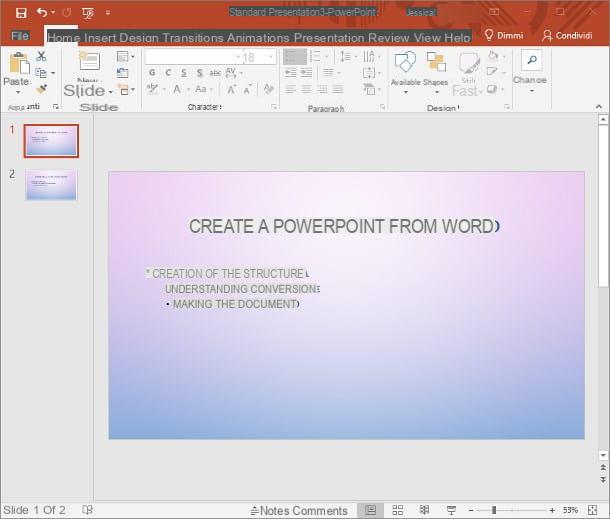 How to make a Power Point on Word