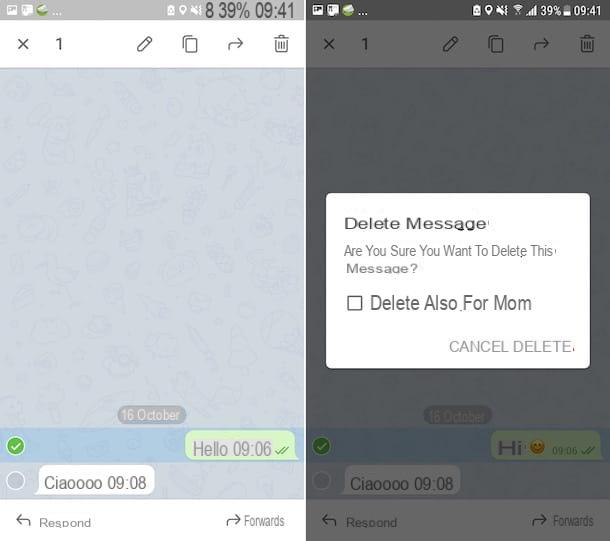 How to delete messages on Telegram