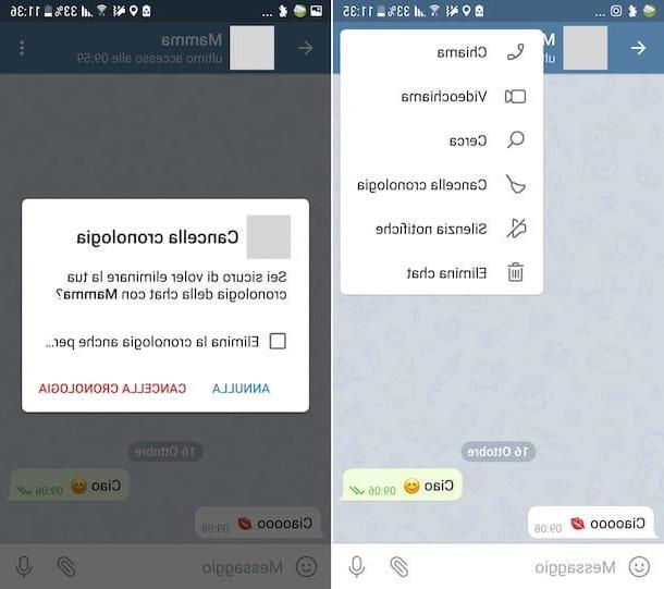 Cómo borrar mensajes en Telegram