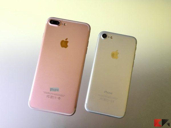 iPhone 7 vs 7 Plus, specifiche a confronto