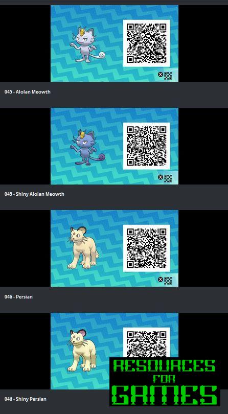 Pokemon Sol e Lua - Todos os Códigos QR a Digitalizar