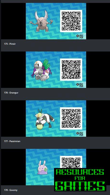 Pokemon Sol e Lua - Todos os Códigos QR a Digitalizar