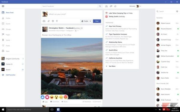 Facebook e FB Messenger: disponibili le app per Windows 10