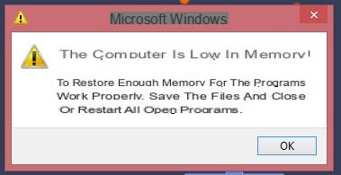 Errore “memoria insufficiente” Windows: come risolvere