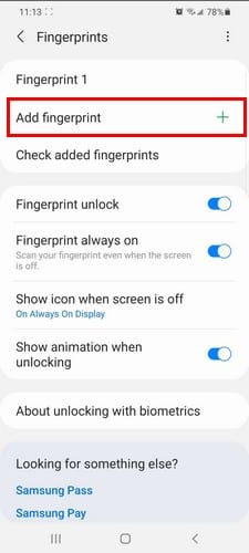 Galaxy S21 / S22: how to add or remove a fingerprint