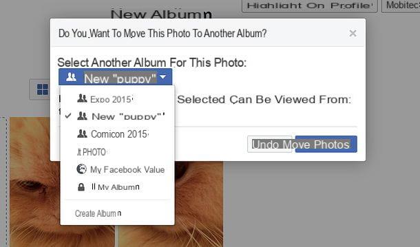 Cómo mover fotos de un álbum a otro en Facebook