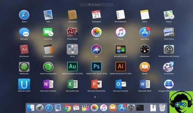 How can I see all the applications and windows open on my Mac?