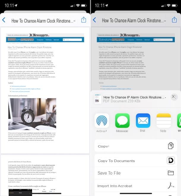 Comment faire un PDF avec iPhone