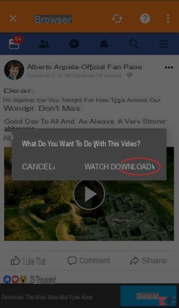 Scaricare video Facebook su Android