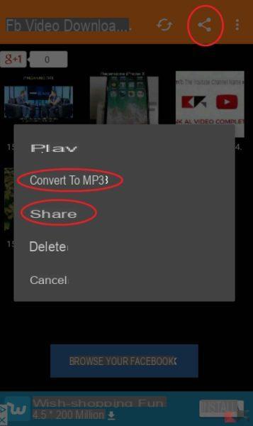 Download Facebook videos on Android